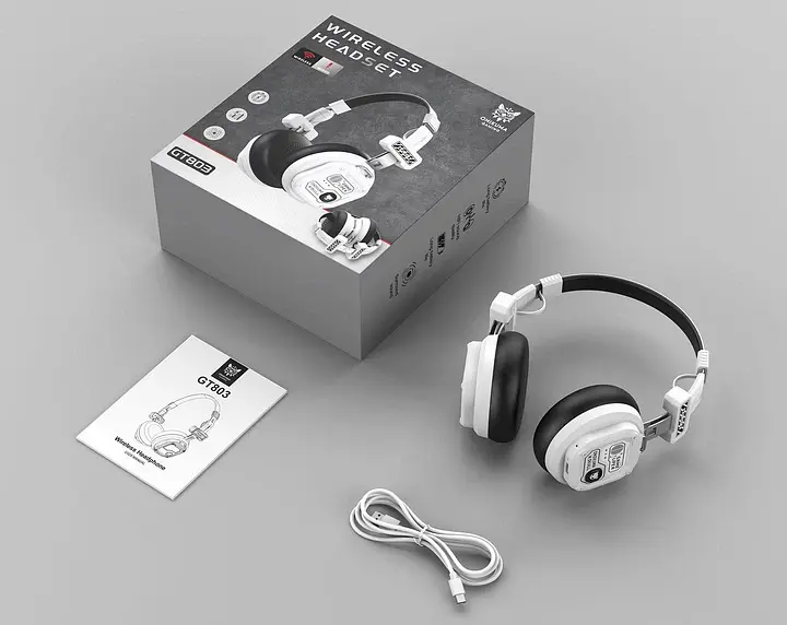 Беспроводные игровые наушники Onikuma GT803 Bluetooth гарнитура с микрофоном и шумоподавлением White (19121) - фото 9