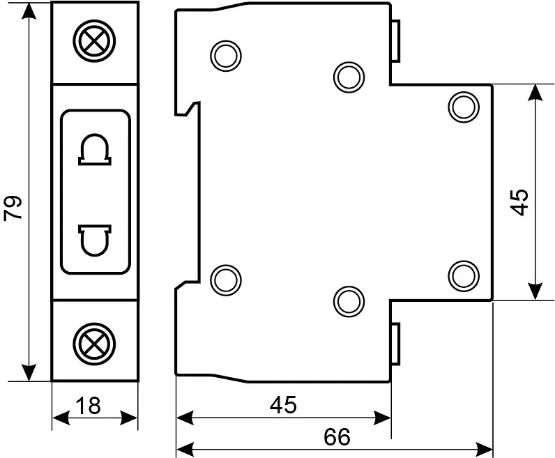 Розетка модульна на дін рейку C45 АСКО‑УКРЕМ (A0150010103) - фото 5