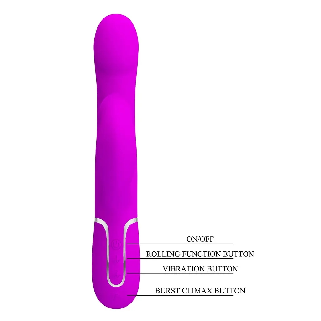 Вібратор-кролик Pretty Love Twinkled Tenderness 22.7 см фіолетовий - фото 10