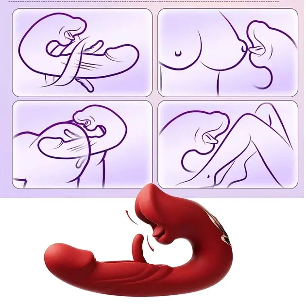 Вібратор I’MCUM Flirt Waves з стимуляцією клітора 5 режимів лизання, вібрацією та імітацією поштовхів (7970379617739) - фото 2