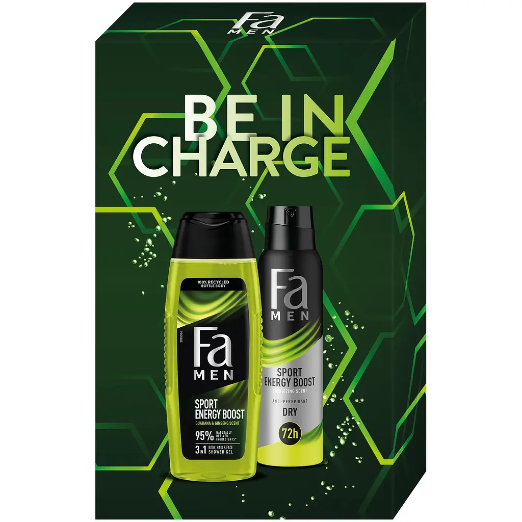 Уцінка. Набір Fa Men Energy Boost. Be In Charge Гель для душу 250 мл + Антиперспірант-ролик 50 мл - фото 2