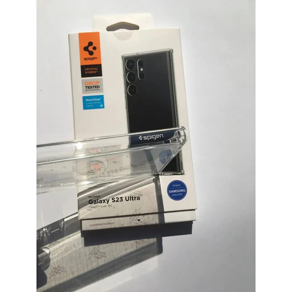 Оригинальный противоударный чехол Spigen Ultra Hybrid для Samsung Galaxy S23 Ultra (6.8") Crystal ACS05646 - фото 7