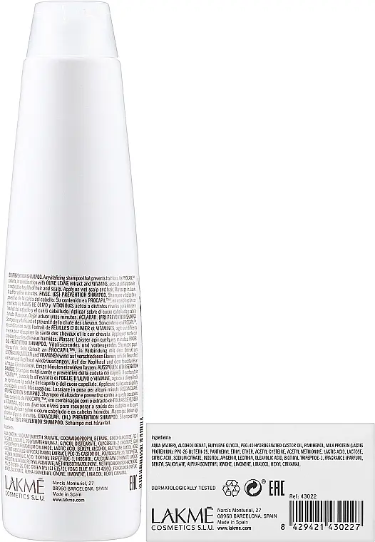 Набір для догляду за волоссям Lakme K.Therapy Active: Prevention Shampoo, 300 мл + Shock Concentrate, 8 шт. x 6 мл - фото 2