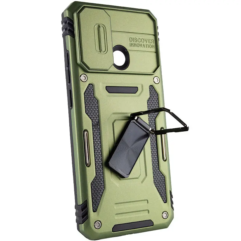 Ударостійкий чохол Epik Camshield Army Ring для Xiaomi Redmi 9C / 10A Оливковий / Army Green - фото 3