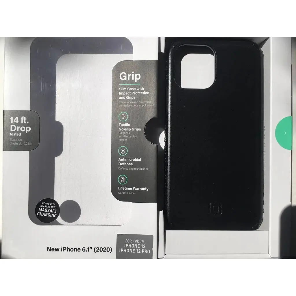 Оригинальный противоударный чехол Incipio Grip для iPhone 12 Pro (6.1") Black (IPH-1945-DNM) - фото 5