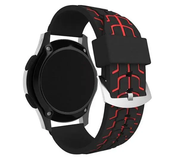 Силиконовый ремешок Primo Splint для часов Huawei Watch GT 2/GT Active 46 мм Black Red - фото 2
