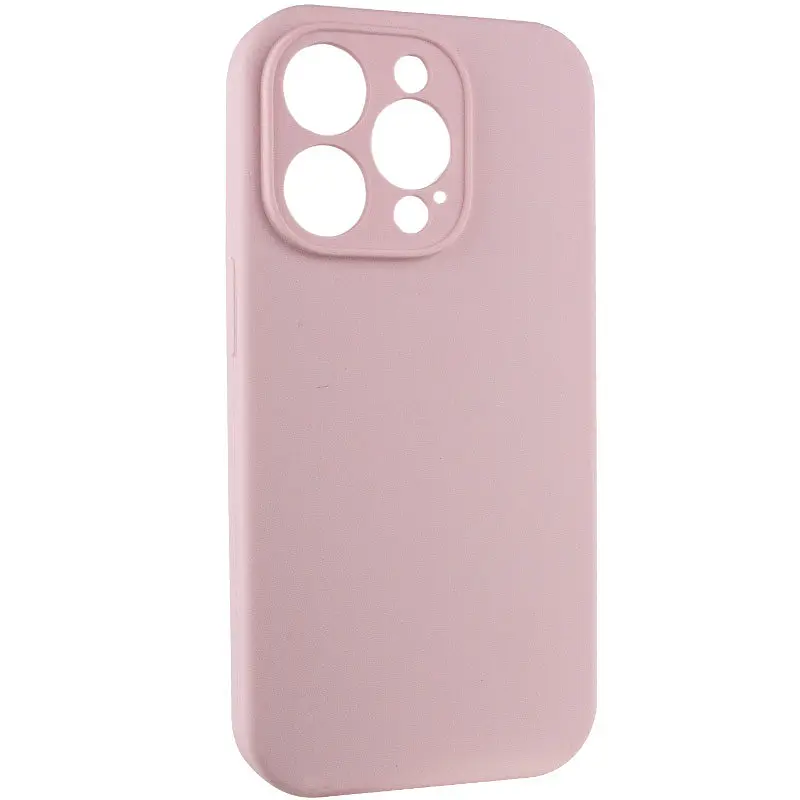 Чохол Silicone Case Full Camera Protective (AA) NO LOGO для Apple iPhone 13 Pro Max (6.7) Рожевий / Chalk Pink - фото 2