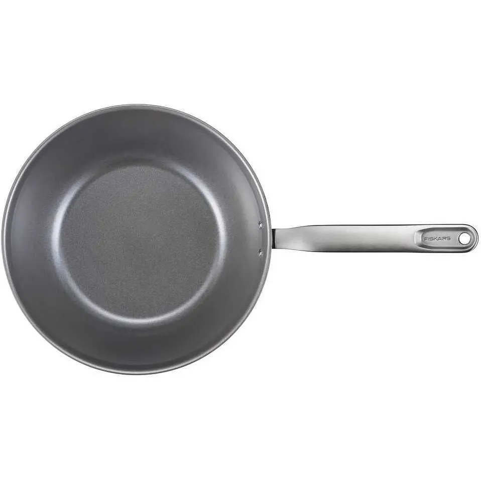 Сковорода Wok Fiskars All Steel матовая 28 см (1064747) - фото 2
