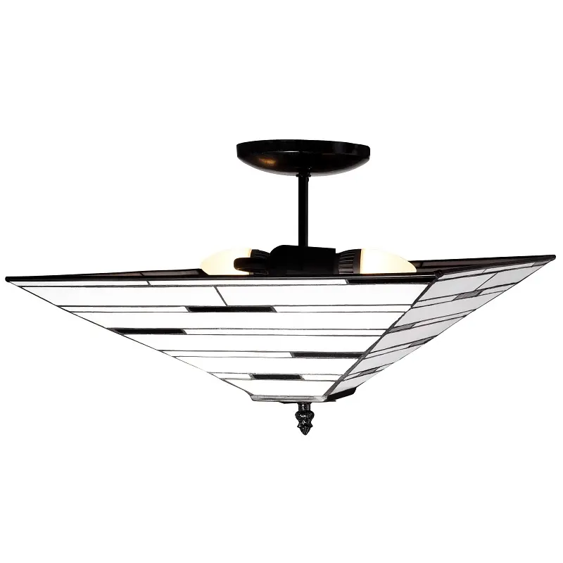 Люстра Brille Тиффани потолочная E27 60W BK (BL-606C/2) - фото 3