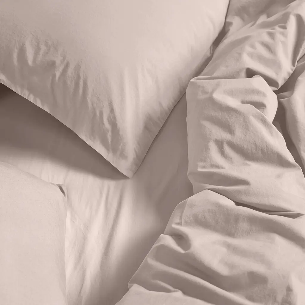 Простирадло на резинці з вареної бавовни Cosas Petal 200х220х25 см (30WashedCottonRoseLight_200x220x25) - фото 3