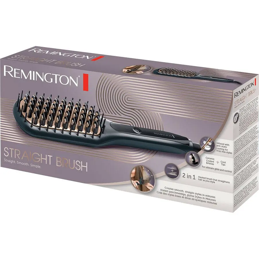 Щетка-выпрямитель Remington Straight Brush 62 Вт серая (CB7400) - фото 3