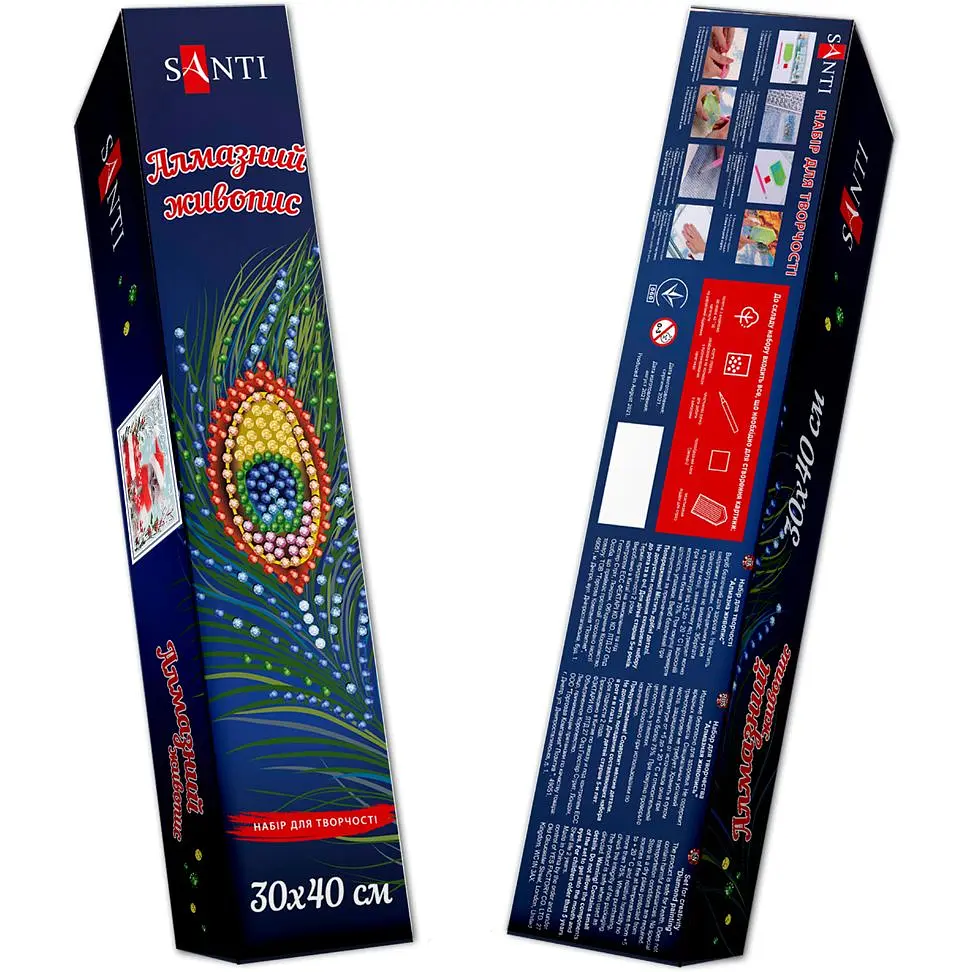 Алмазна мозаїка Santi Різдвяний котик, 30х40 см (954127) - фото 2