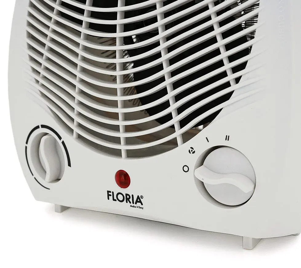 Спіральний тепловентилятор Floria ZLN6151, 3 режими 1000/2000 Вт, білий - фото 3