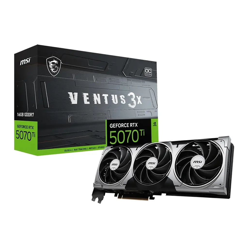 Відеокарта MSI GeForce RTX5070 Ti 16 ГБ VENTUS 3X OC (RTX 5070 Ti 16G VENTUS 3X OC) - фото 5