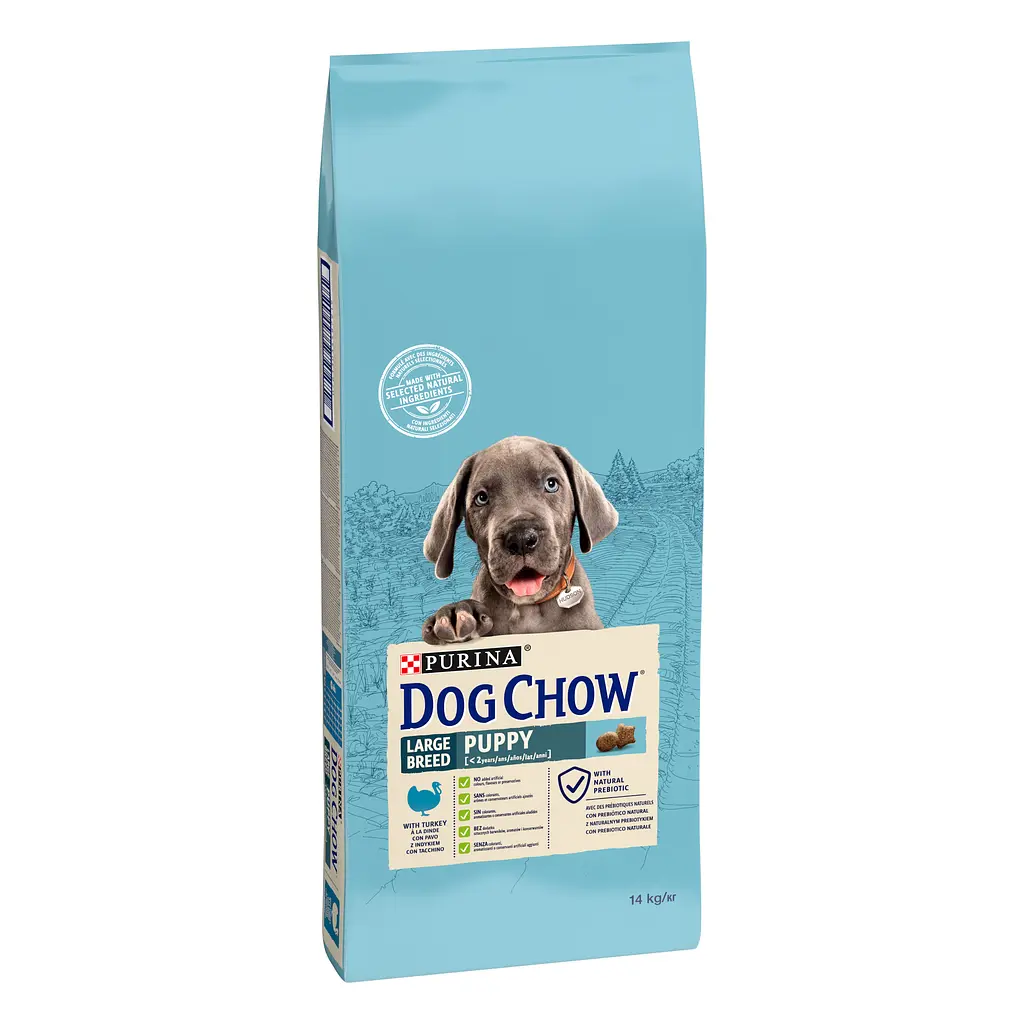Сухой корм для щенков больших пород Dog Chow Puppy Large Breed Puppy, с индейкой, 14 кг - фото 2
