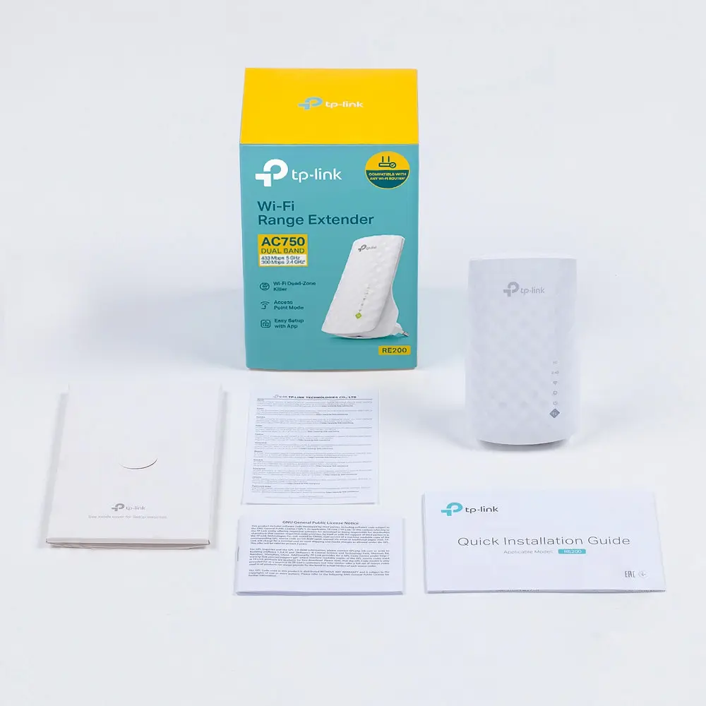 Дводіапазонний підсилювач бездротового сигналу RE200 Wireless AC750 Range Extender TP-Link teh0022646 - фото 5