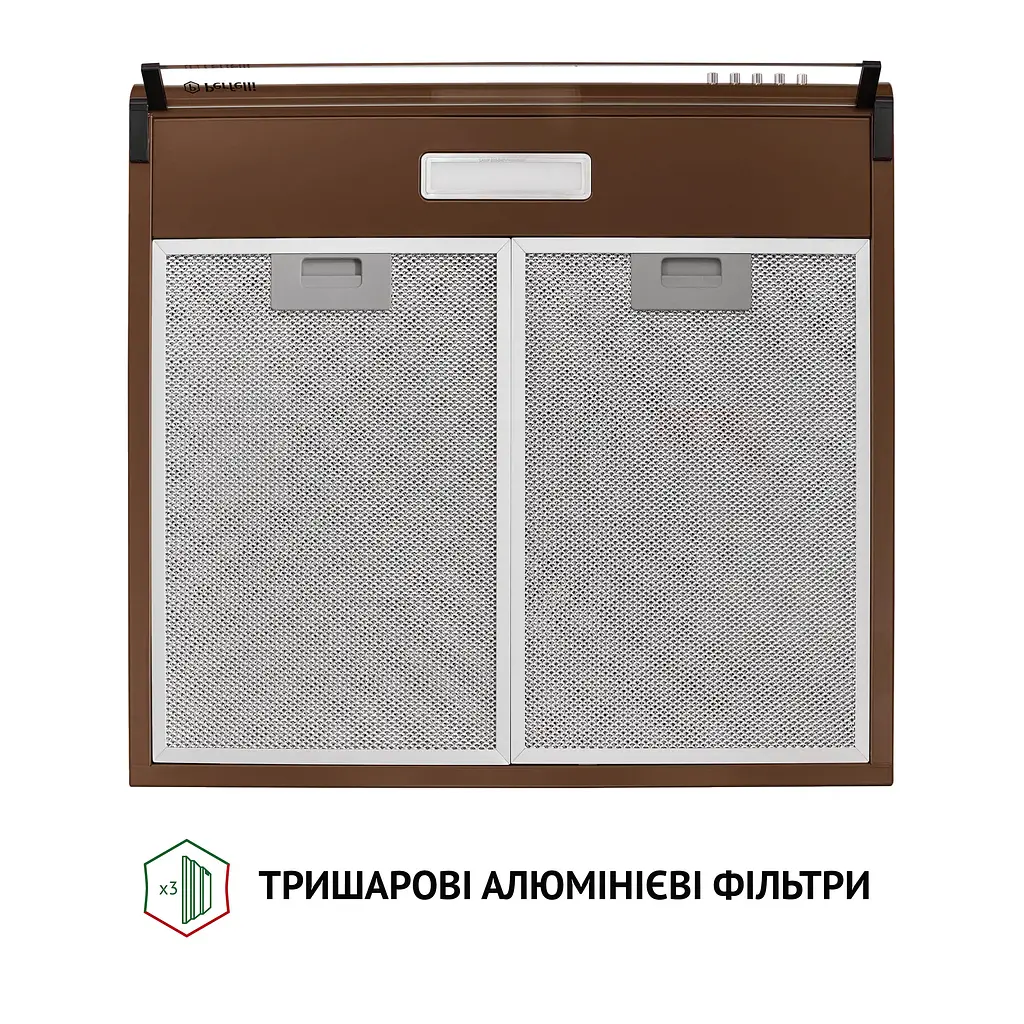 Витяжка плоска PERFELLI PL 5144 Dark BR LED - фото 7