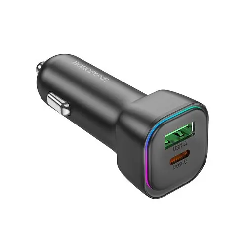 Автомобільне зарядне пристрій BOROFONE BZ28A Trophie PD30W+QC3.0 чорний 6941991110818 - фото 3