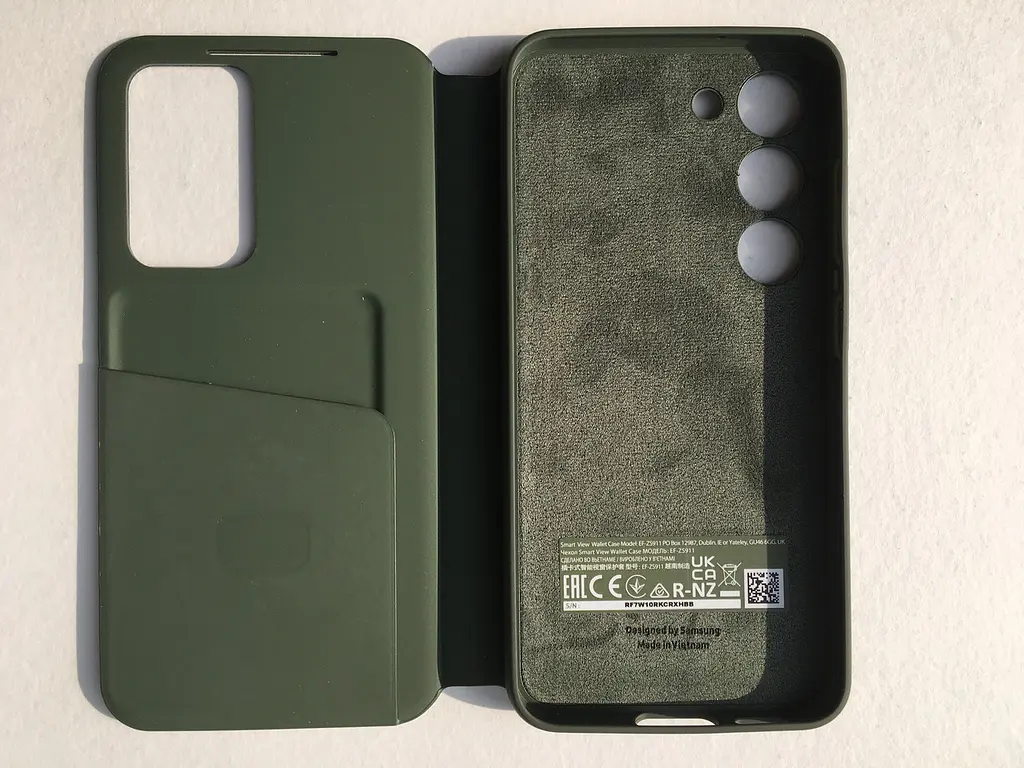 Оригінальний чохол-книжка для Samsung Galaxy S23 (6.1") S-View Clear View Cover Smart EF-ZS911CGEGRU Khaki - фото 9
