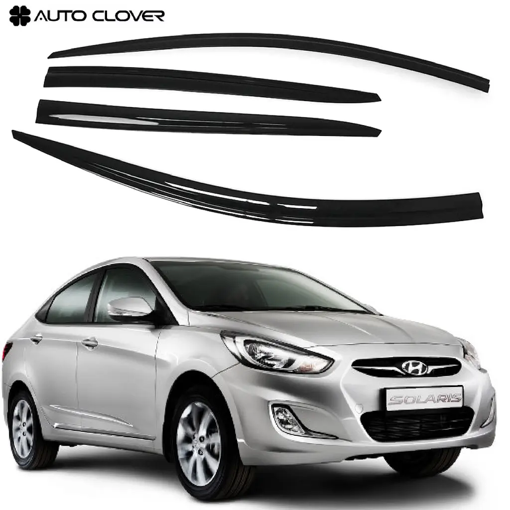 Дефлектори вікон ветровики для Hyundai Accent 2011-2017 4 шт (Auto Clover) - фото 3