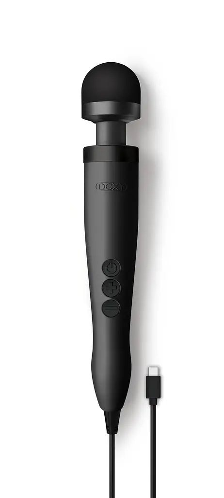 Вібромасажер DOXY3 USB-C Massager MATTE BLACK, кабель USB-C, регульована інтенсивність, компактний - фото 4