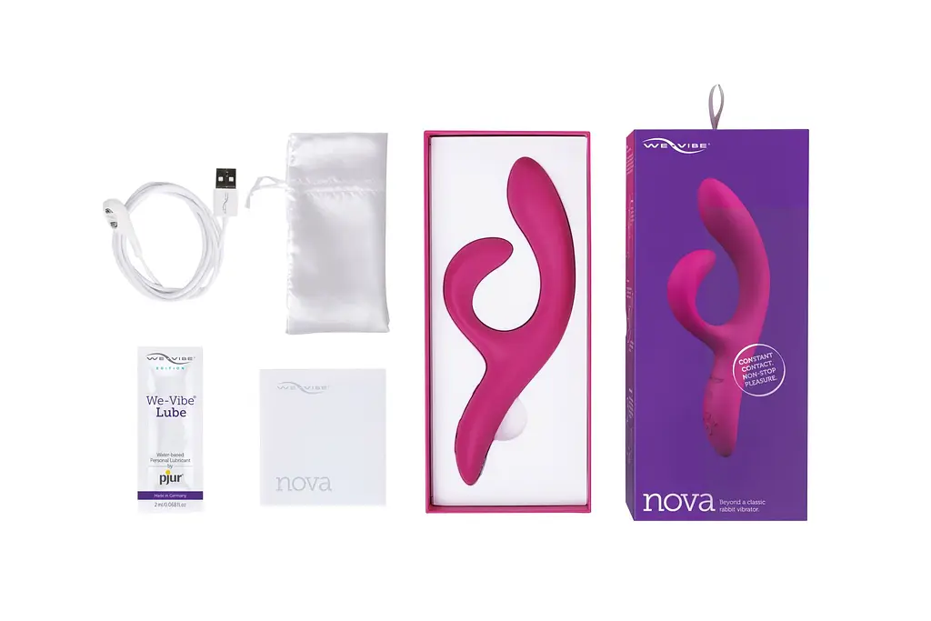 Смарт вібратор-кролик We-Vibe Nova Fuchsia, ергономічний, регульований кут нахилу стовбура - фото 6