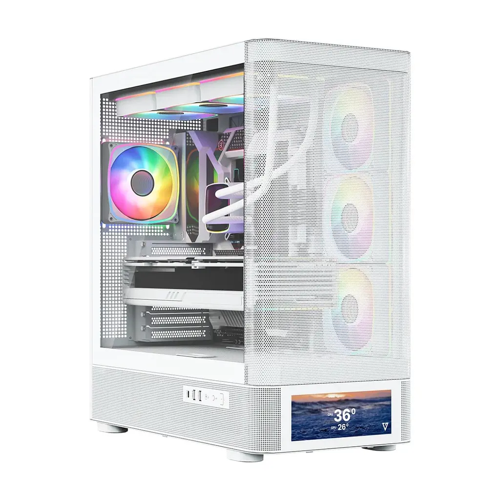 Корпус для ПК Modecom VOLCANO AQ500 ARGB LCD 6.2 (MC-A-AQ500-4FA-W) - фото 3