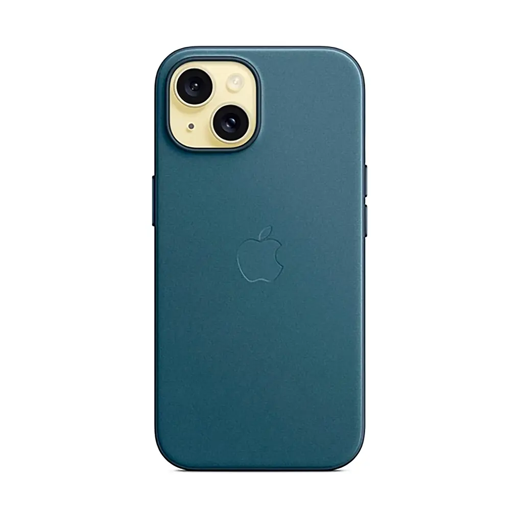 Чехол для Apple iPhone 15, FineWoven Case with MagSafe, синий, защитная накладка из материала FineWoven, противоударный, для iPhone, защита всего корпуса, поддержка беспроводной зарядки и MagSafe, (ARM71974) - фото 6