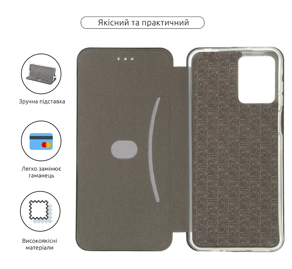Чехол-книжка для Motorola G13/G23, G-Case, черный, кожаный чехол-книга из экокожи (PU) и TPU, с магнитом, с подставкой и вместительным кардхолдером, противоударный, защита всего корпуса, ArmorStandart (ARM66152) - фото 3