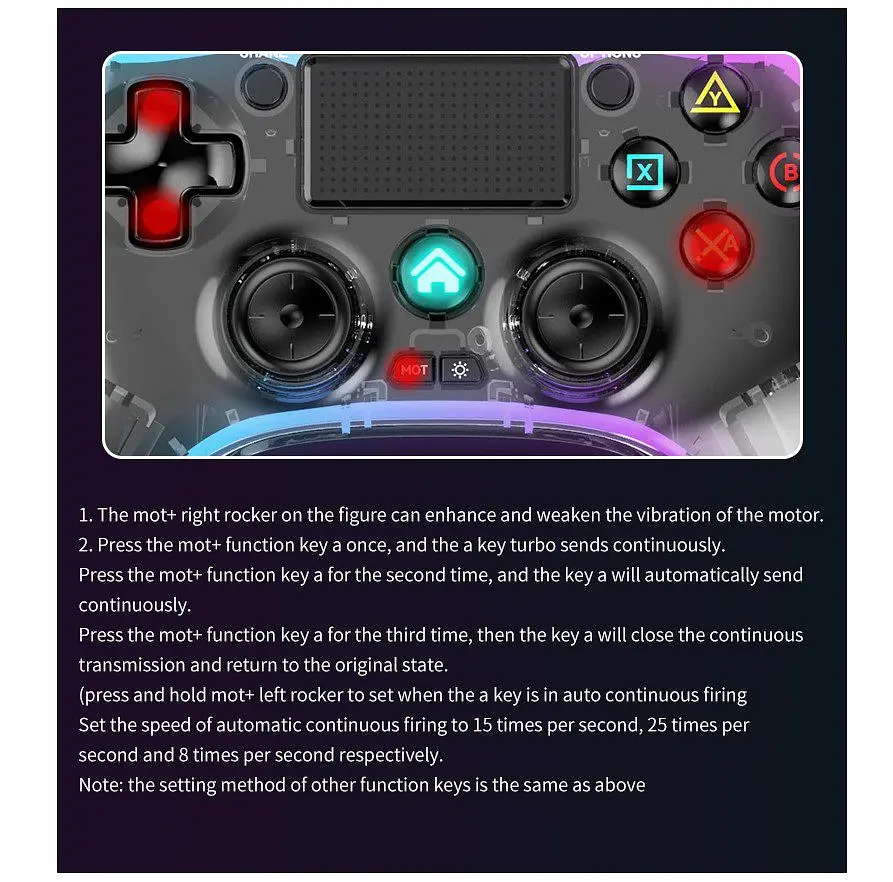 Геймпад джойстик Voltronic P-05 Wireless DualShock 4 for PS4/Switch/PC/IOS MFI/Adndroid HID - фото 12