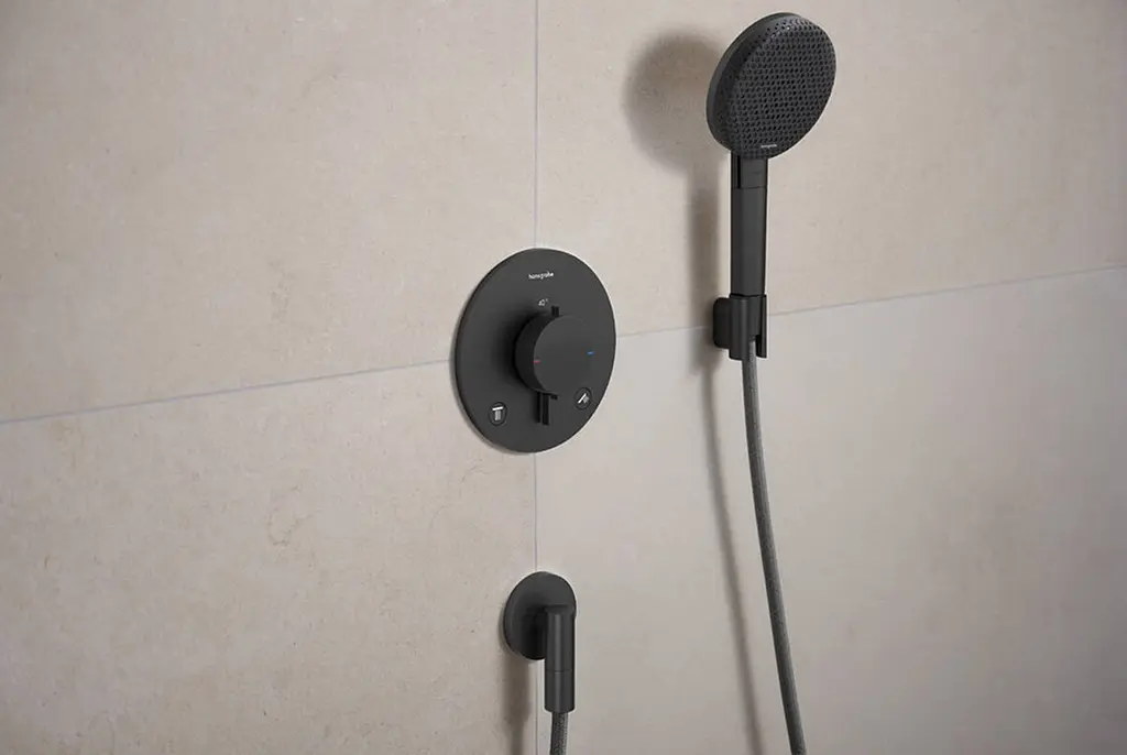 Шлангове під'єднання Hansgrohe FixFit Fine S зі зворотнім клапаном brushed black chrome 28882340 - фото 2
