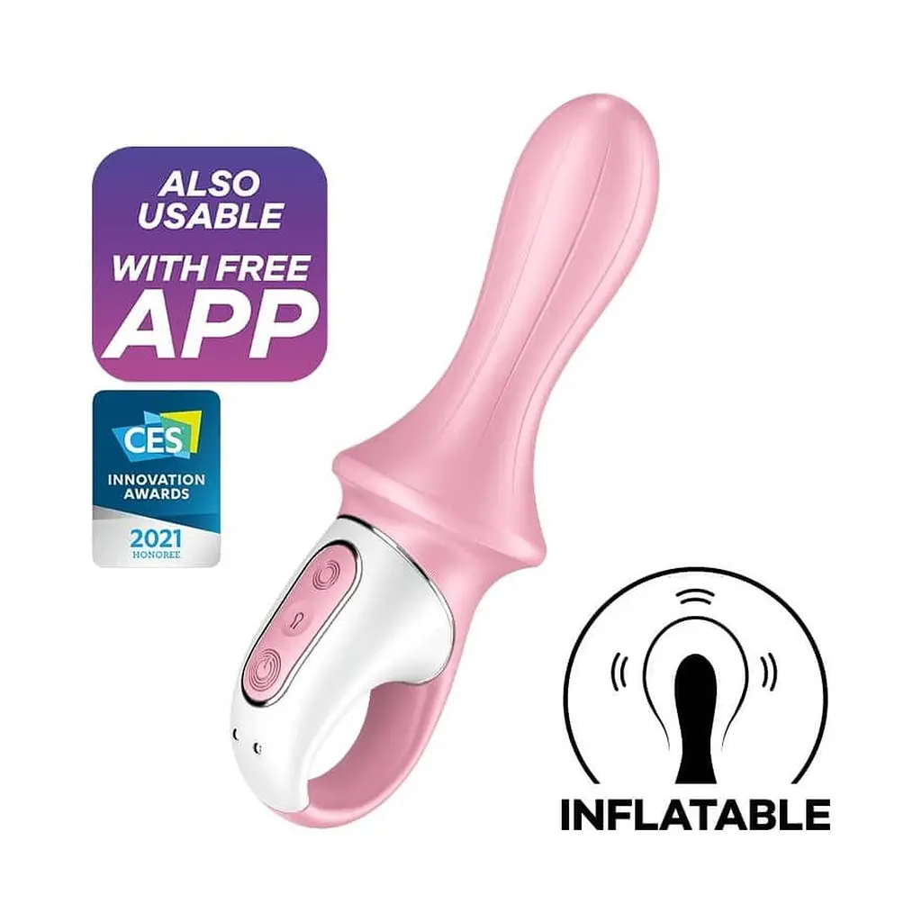 Надувний анальний вібратор Satisfyer Air Pump Booty 5+ 19 см рожевий - фото 8