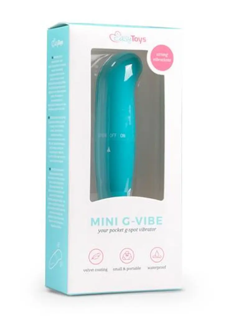 Міні-вібратор EasyToys G-Spot, 12 см (бірюзовий) - фото 5