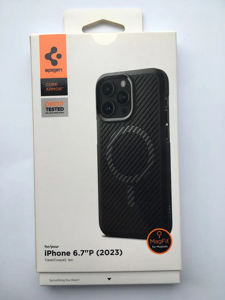 Оригінальний протиударний чохол Iphone 15 Pro Max Spigen Core Armor MagSafe (MagFit) Black ACS06442 - фото 2
