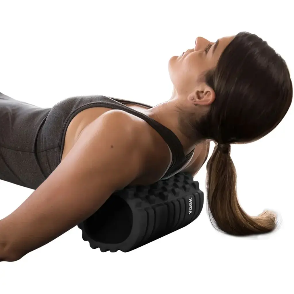 Масажний ролик для йоги та фітнесу York Fitness EVA 33,6 х 14,4см чорний - фото 2