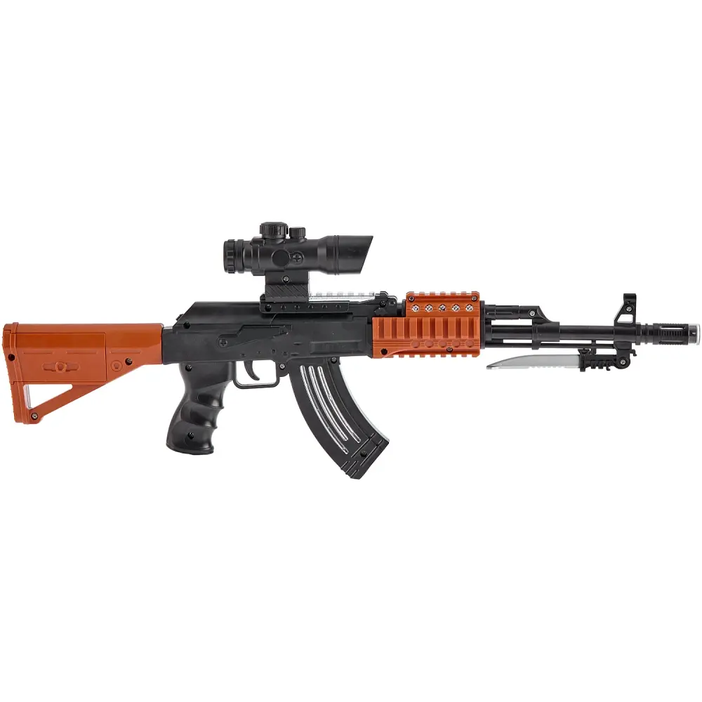 Автомат світло-звуковий ZIPP Toys AK47. Колір - чорний - фото 2