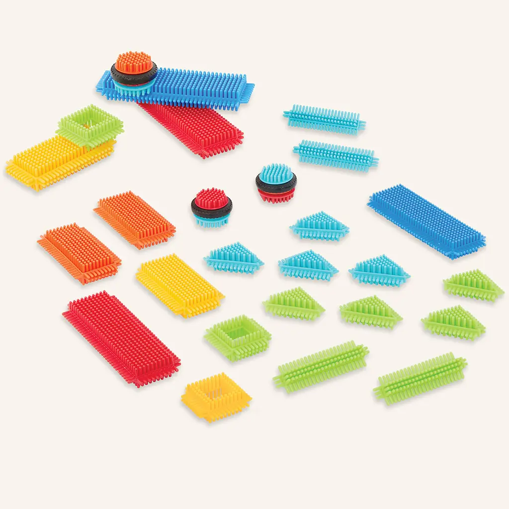 Конструктор-бристл Battat Lite Bristle Blocks Строитель 36 деталей (BT3099Z) - фото 5