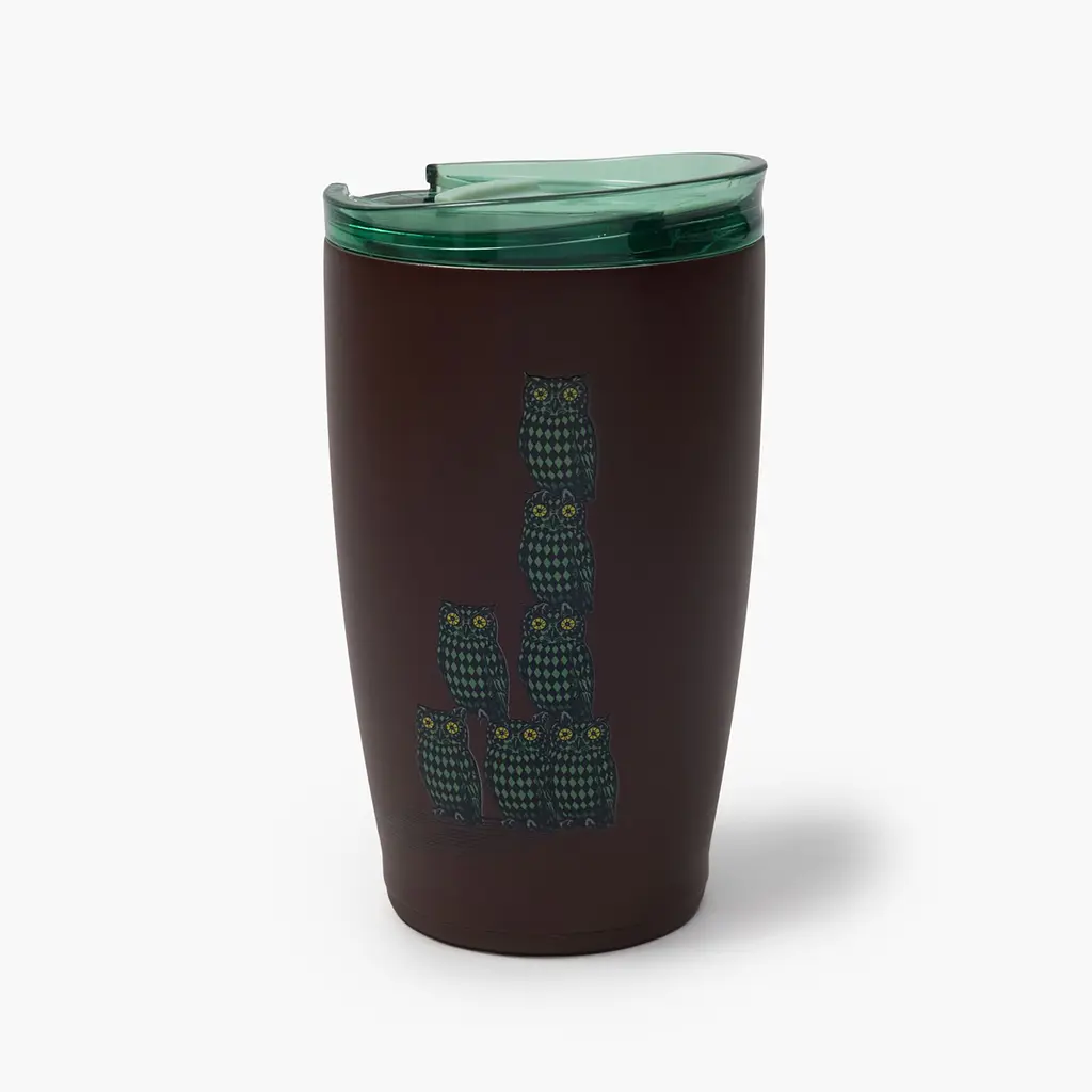 Термочашка MBM Home 520 мл коричнева з принтом (KP-160 BROWN/PRINT) - фото 3
