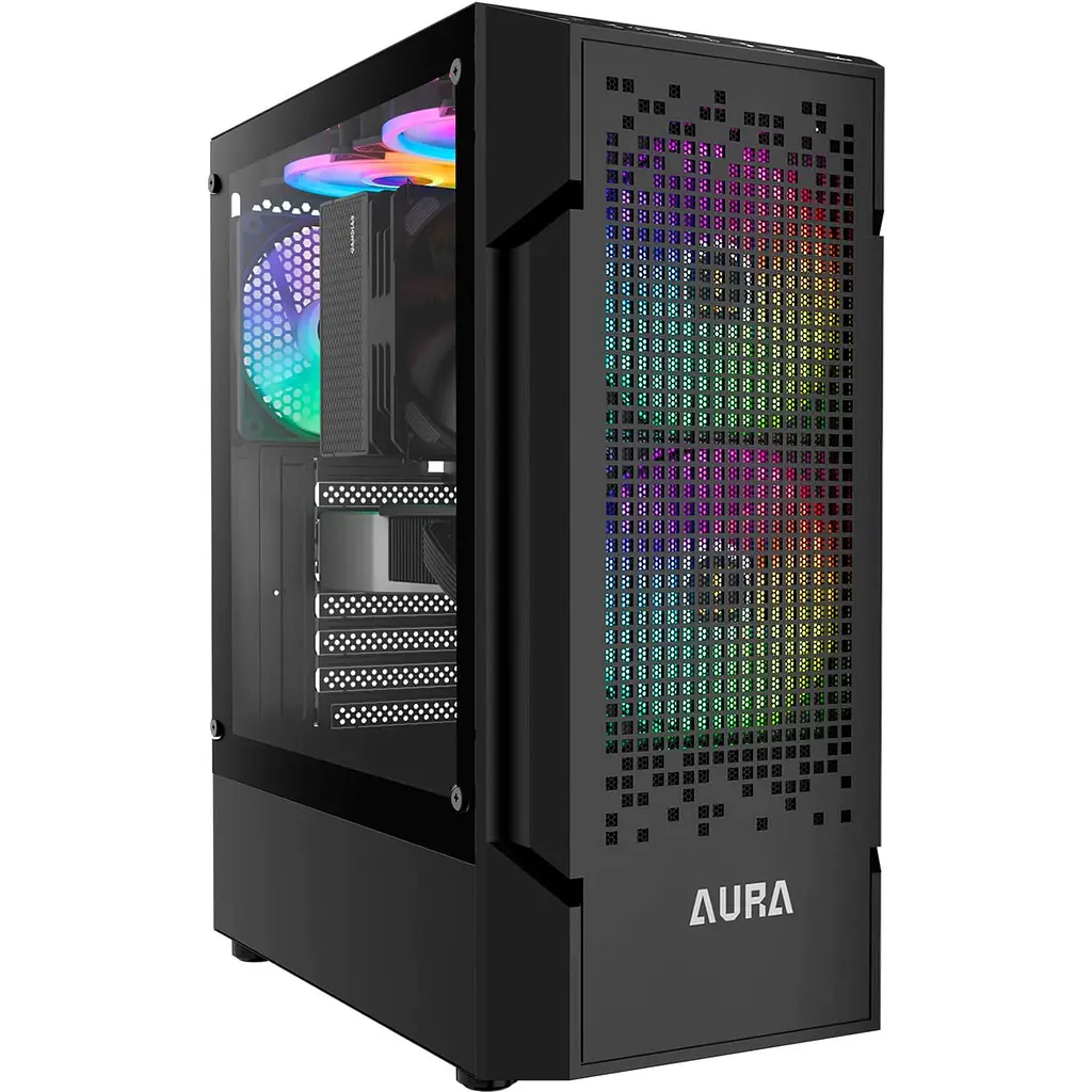 Корпус GAMDIAS AURA GC7 ARGB Tempered Glass без БП Black (4711514500677) - фото 3
