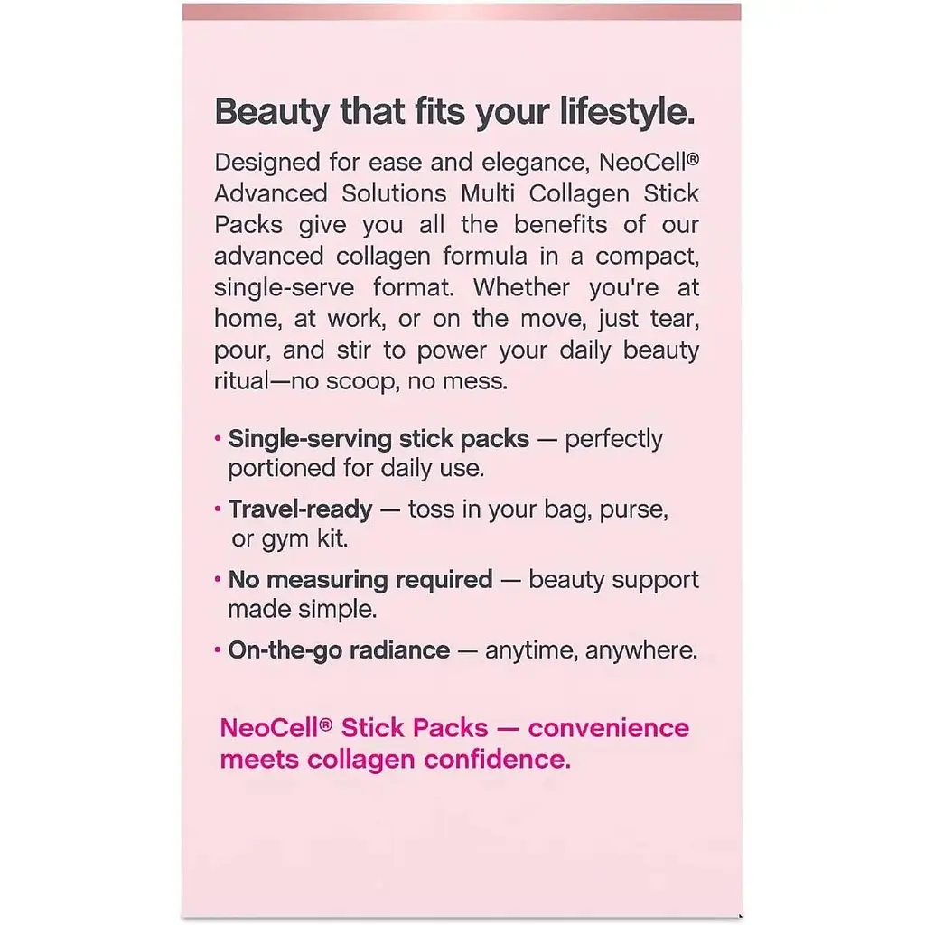 Мультиколагенові біо-пептиди Neocell Multi Collagen Bio-Peptides Protein 10 г 20 стіків - фото 3