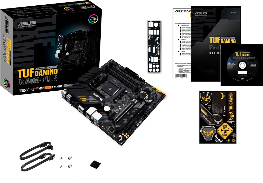 ASUS Материнська плата TUF GAMING B550M-PLUS sAM4 B550 4xDDR4 M.2 HDMI DP mATX - фото 2