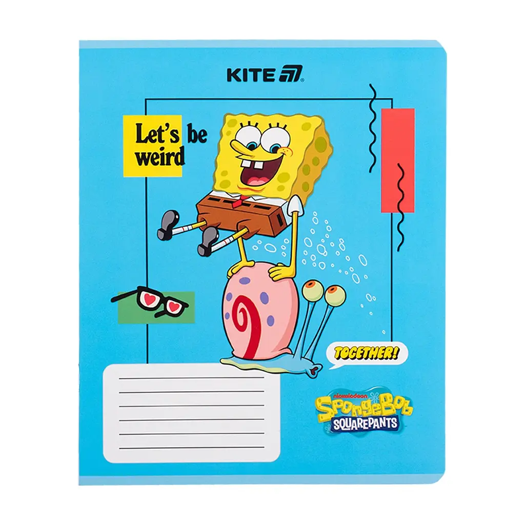 Зошит Kite SpongeBob SquarePants, 12 аркушів, клітинка (SB25-232), в асортименті - фото 2