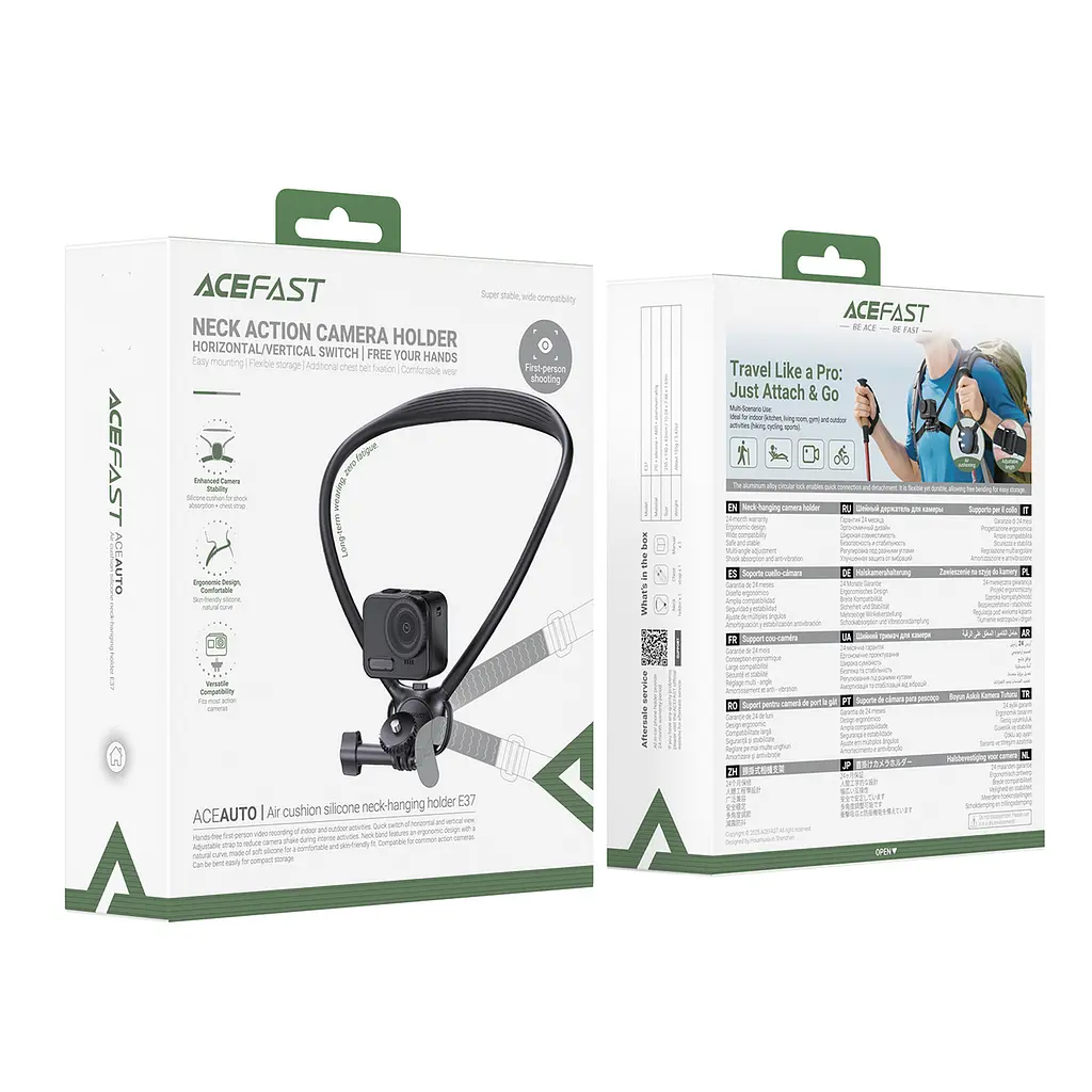 Кріплення на шию ACEFAST E37 Air cushion silicone neck-hanging holder Чорний - фото 2