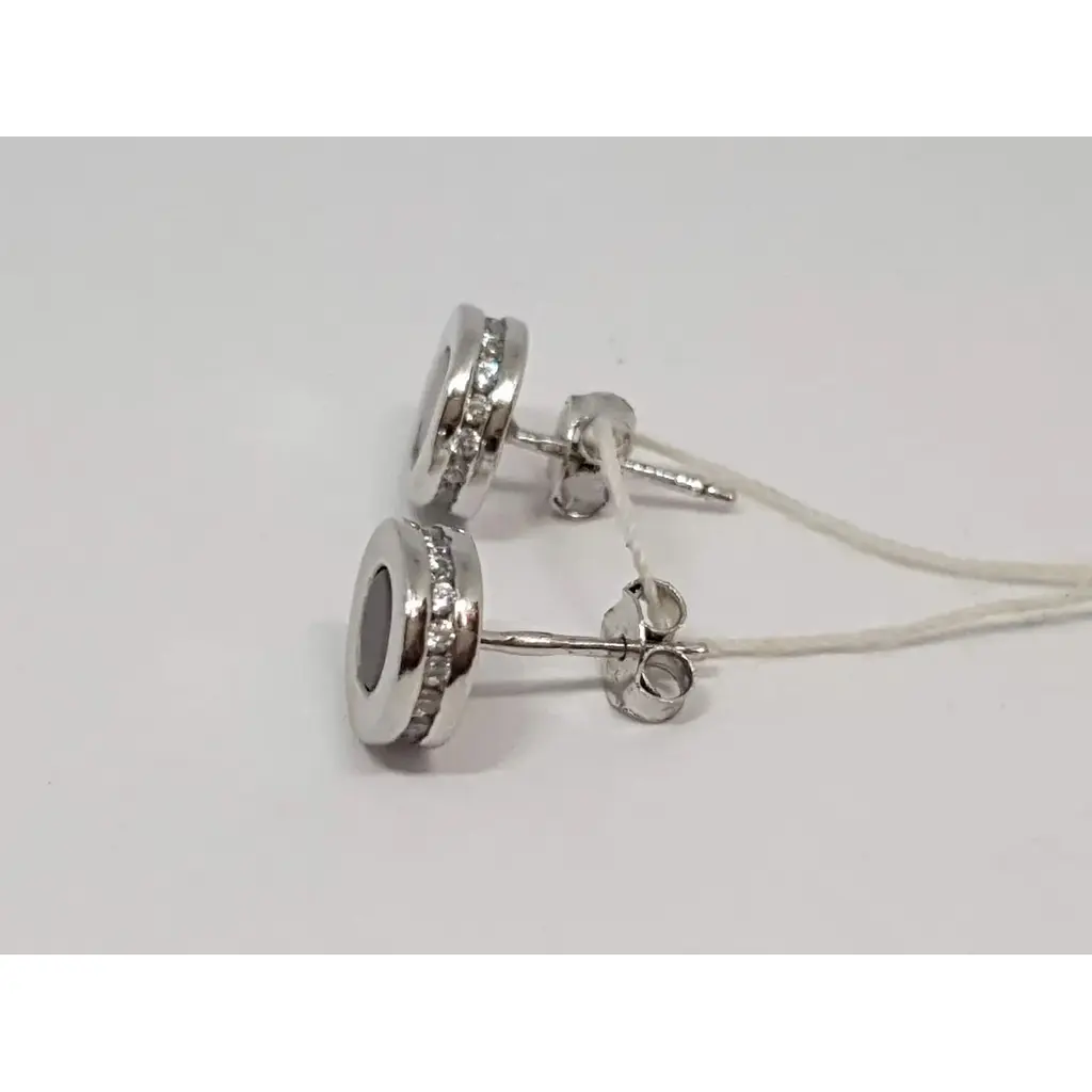 Срібні пуссети Silvex 925 з оніксом і фіанітами. СК2ОФ/1109 - фото 4