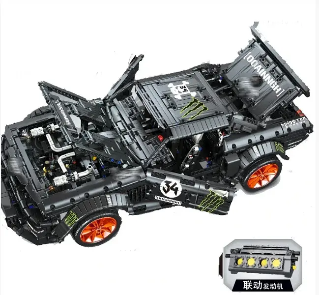 Конструктор Lepin Technic 23009 Ford Mustang Hoonicorn V2 с мотором - 3168 дет. - фото 5