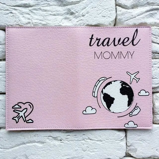 Обкладинка для паспорта Travel mommy 3 (рожевий) - фото 3