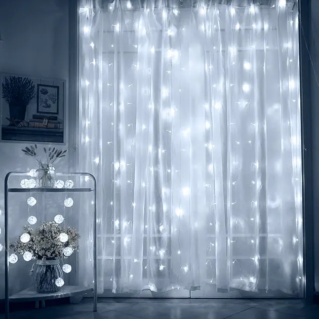Гірлянда Xmas LED Водоспад 3м х 2м, 320 LED, теплий білий світ XPRO 320-W (47648-3839_322) - фото 3