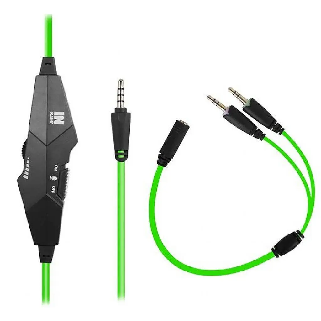 Наушники Gemix N3 Black-Green Gaming - фото 4
