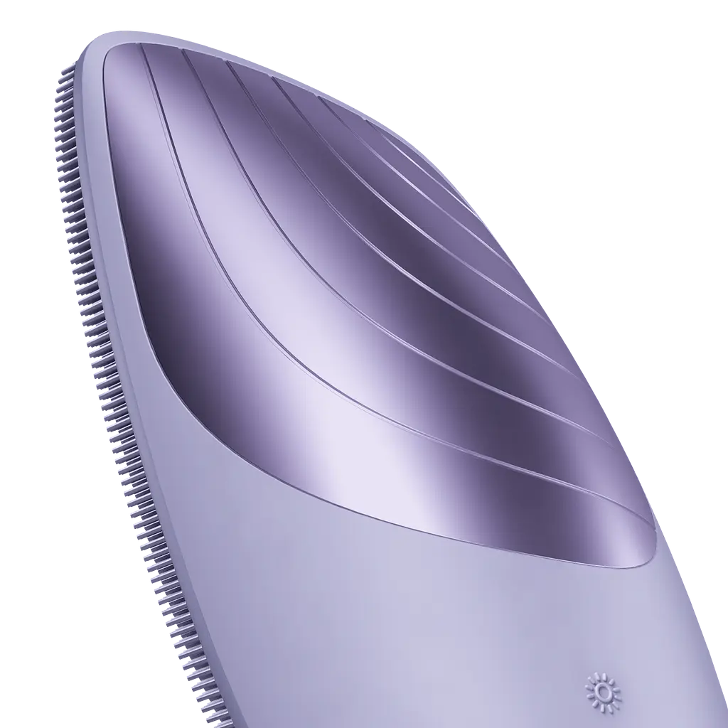 Електронна звукова термощітка для обличчя GESKE Sonic Thermo Facial Brush 6 в 1 фіолетова - фото 4