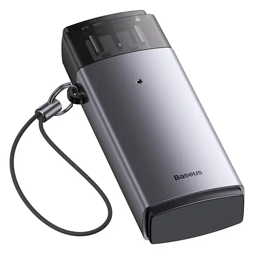 Кардридер USB Lite, Grey, USB 3.0 - microSD / SD (WKQX060013) Baseus teh0028490 - фото 6